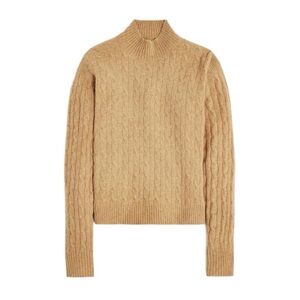 J. Crew Cable-Knit Mockneck Ultra Soft Sweater size Medium